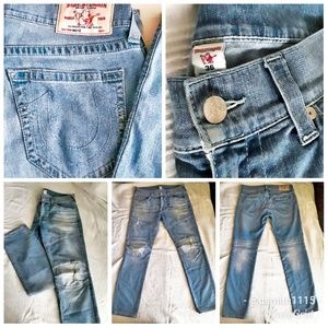 Men's True Religion Skinny Moto Jeans